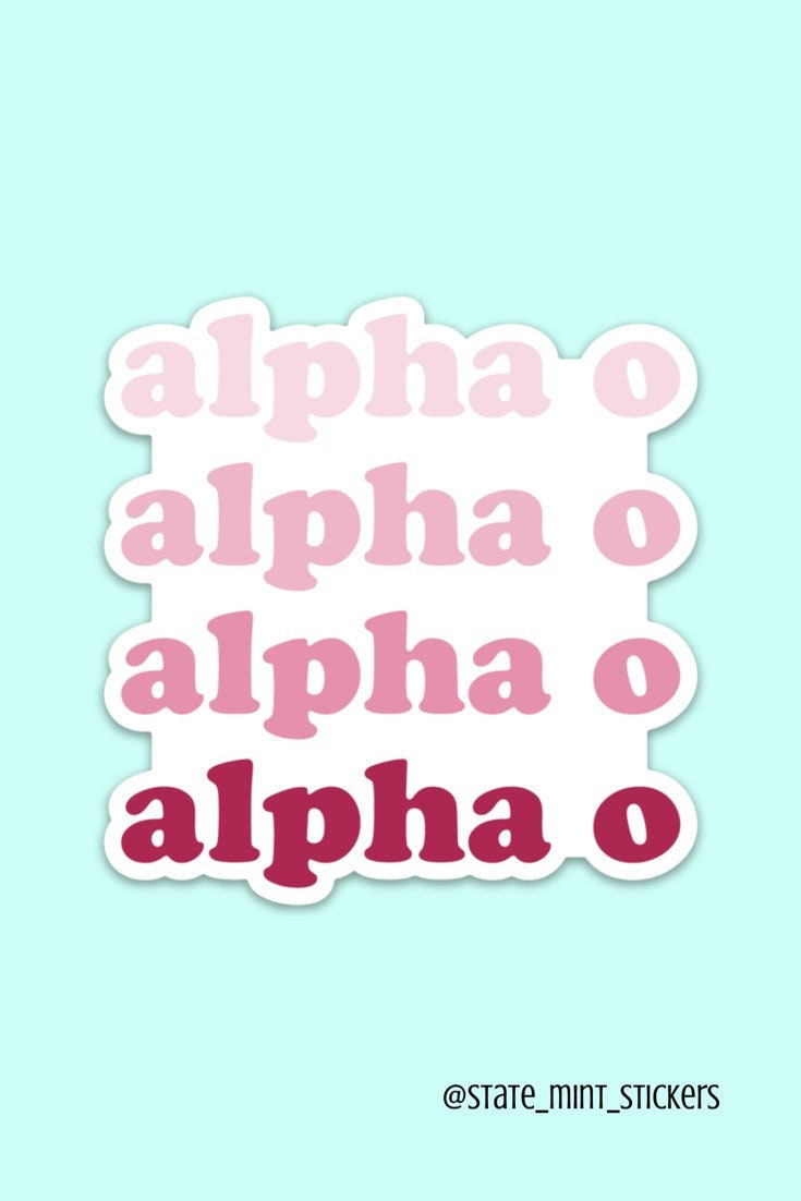 Alpha Omicron Pi Gradient AOII / Alpha O Sticker / Decal waterproof, dishwasher safe, outdoor vinyl, laptop, computer, car, window