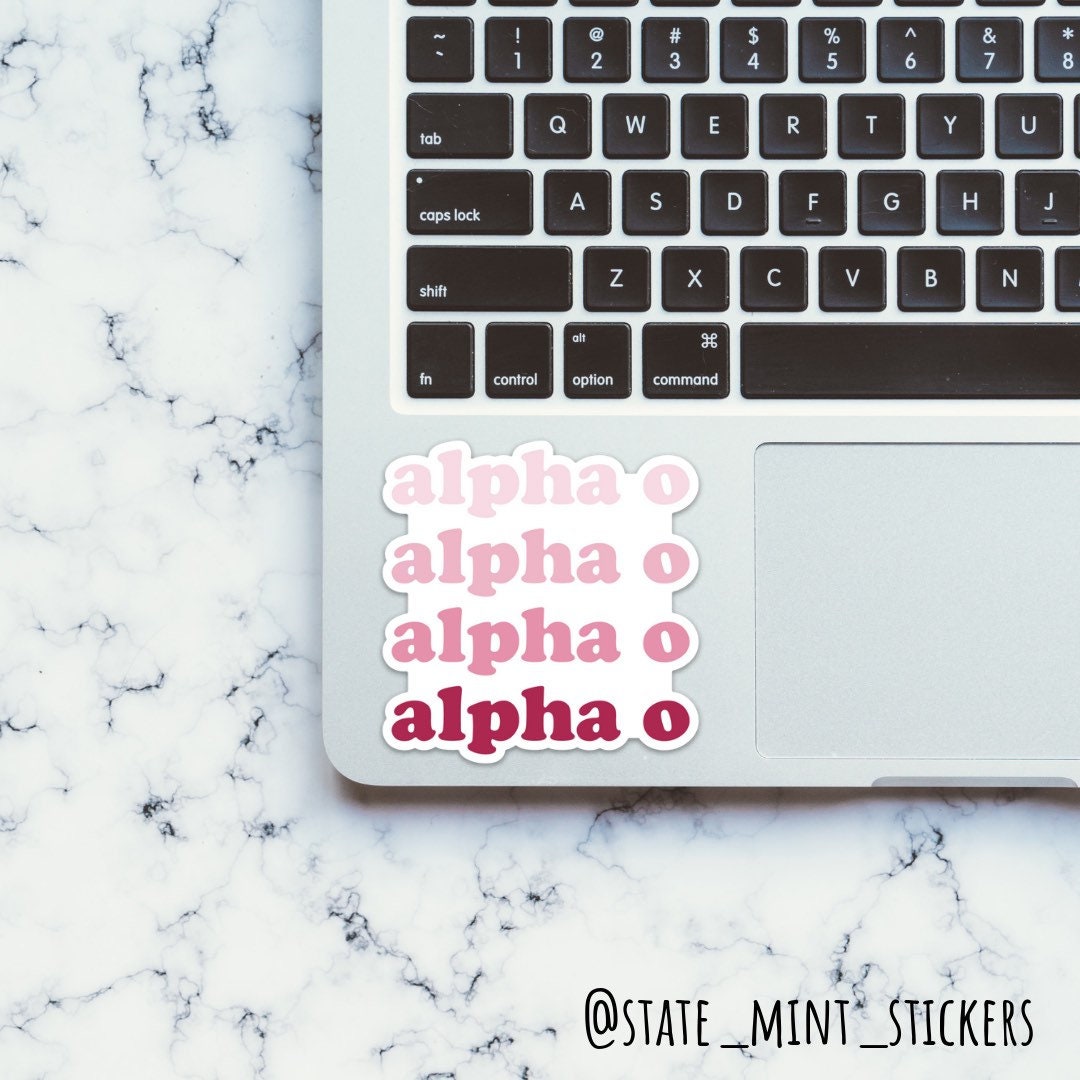 Alpha Omicron Pi Gradient AOII / Alpha O Sticker / Decal waterproof, dishwasher safe, outdoor vinyl, laptop, computer, car, window