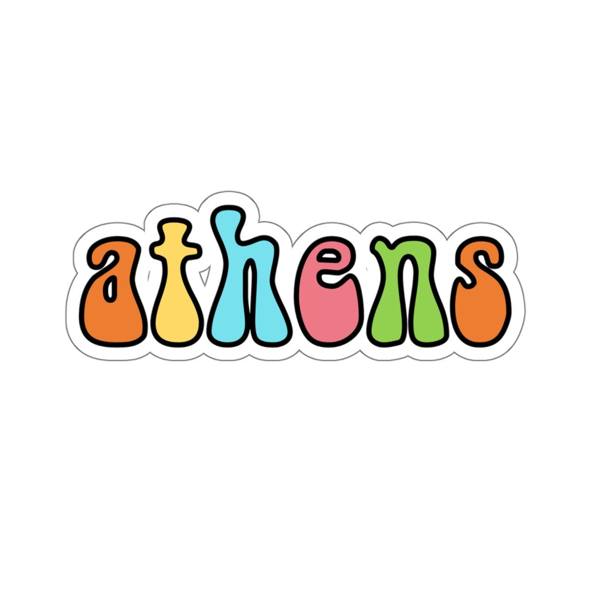 Athens, Georgia Groovy | Kiss-Cut Stickers