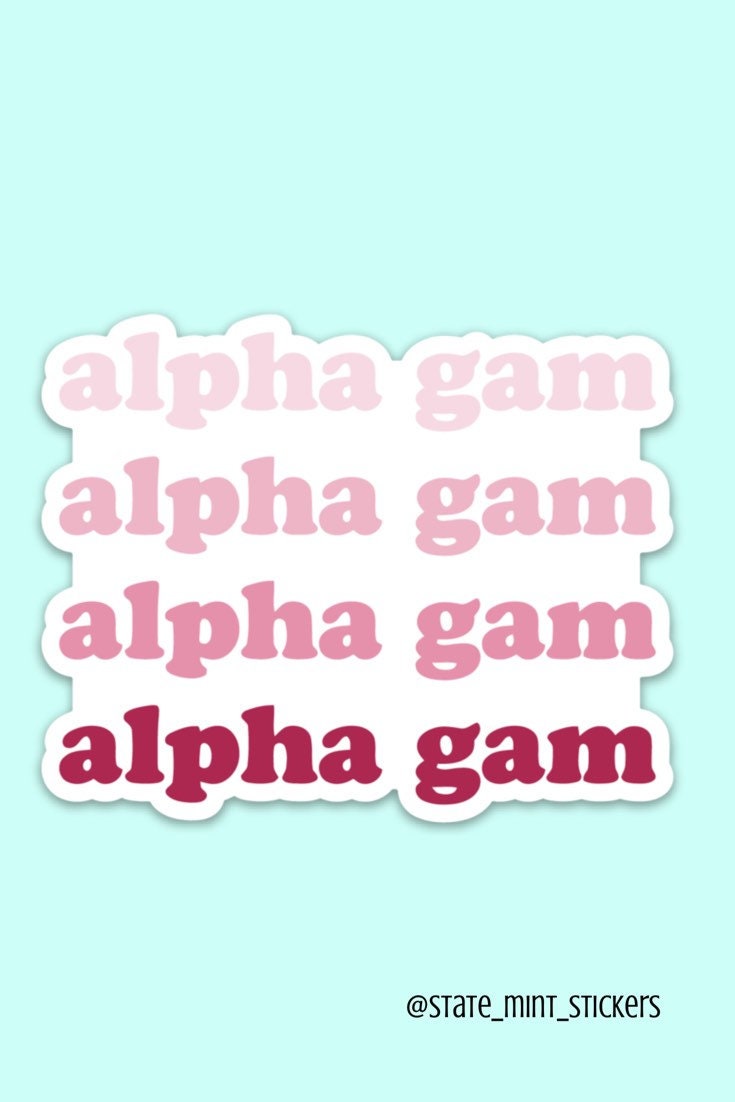 Alpha Gamma Delta Sorority Gradient Ombre Sticker  | 4" Wide
