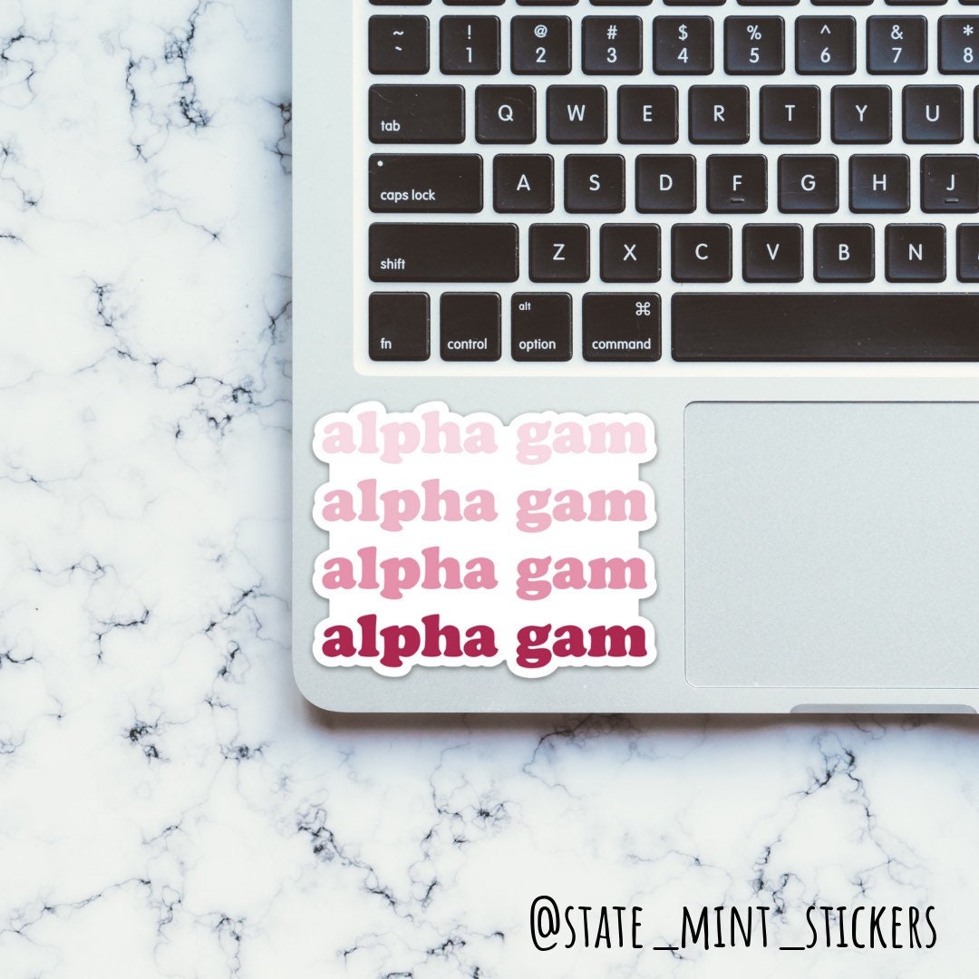 Alpha Gamma Delta Sorority Gradient Ombre Sticker  | 4" Wide