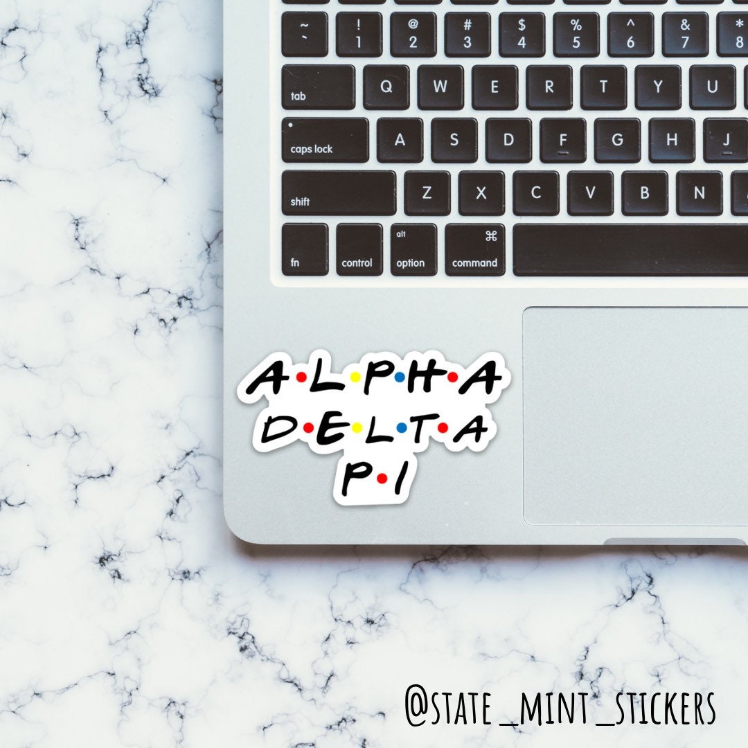 Alpha Delta Pi  Sorority Friends Sticker | 3.5"  / Decal |  for Car, Laptop, Mug, Cup, Cooler, Planner, big little reveal, bid day basket