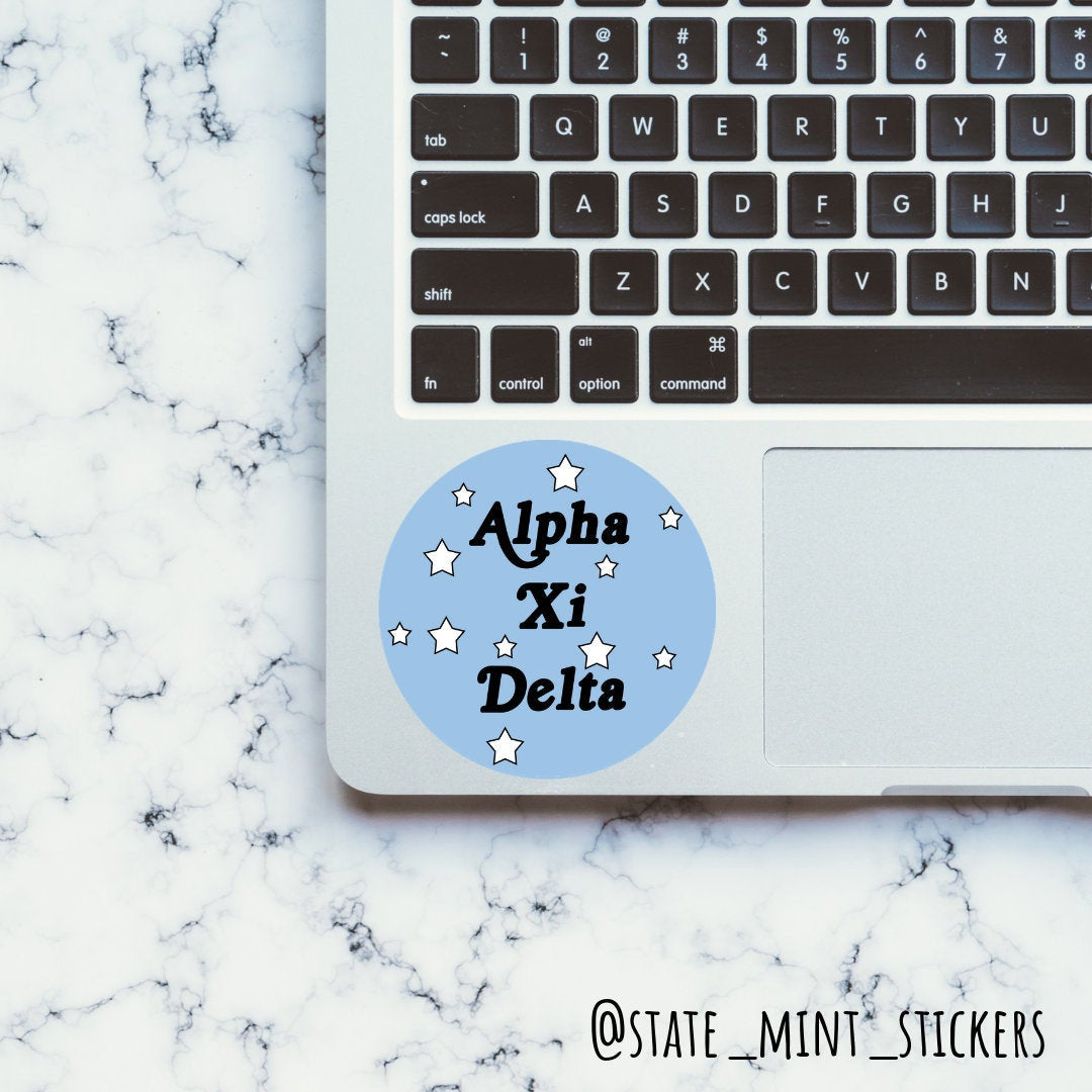 Alpha Xi Delta Sorority Watercolor Sticker / Decal | 3.5" Wide | Official Licensed Product