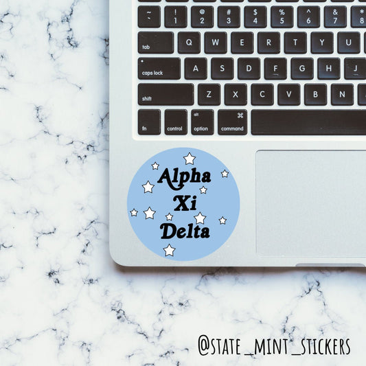 Alpha Xi Delta Sorority Watercolor Sticker / Decal | 3.5" Wide | Official Licensed Product