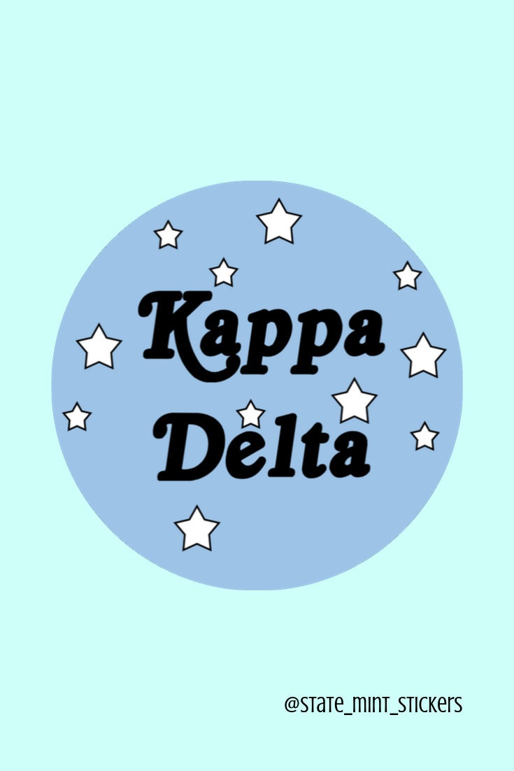 Kappa Delta Sorority Blue Stars Sticker / Decal for Car, Laptop, Water Bottle, Mug and More