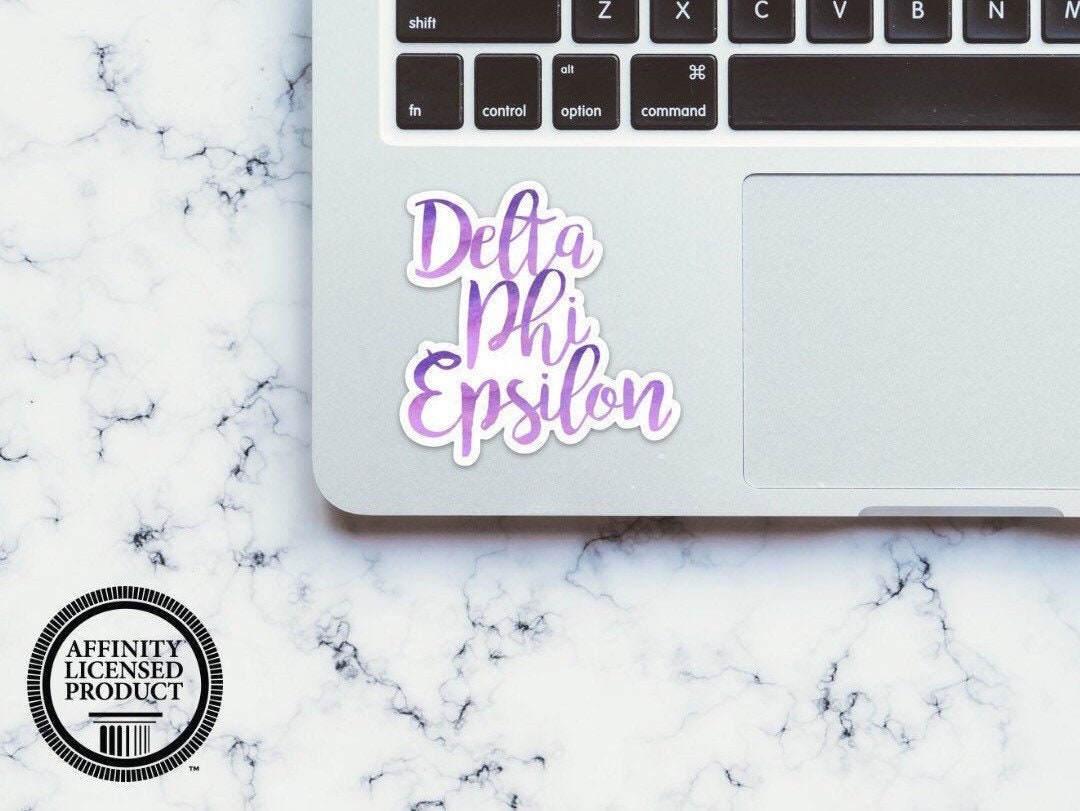 Delta Phi Epsilon Sorority Watercolor Vinyl Sticker / Decal  / Decal |  for Car, Laptop, Mug, Cup, Cooler, Planner