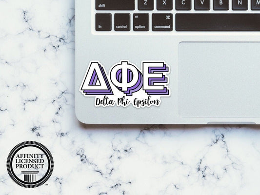 Delta Phi Epsilon Letters Sticker  | 4" Wide