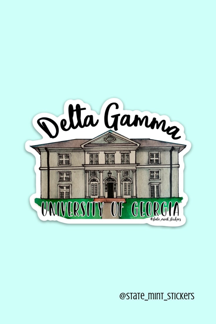 Delta Gamma University of Georgia Custom Sorority House Sticker | 3.5" Wide