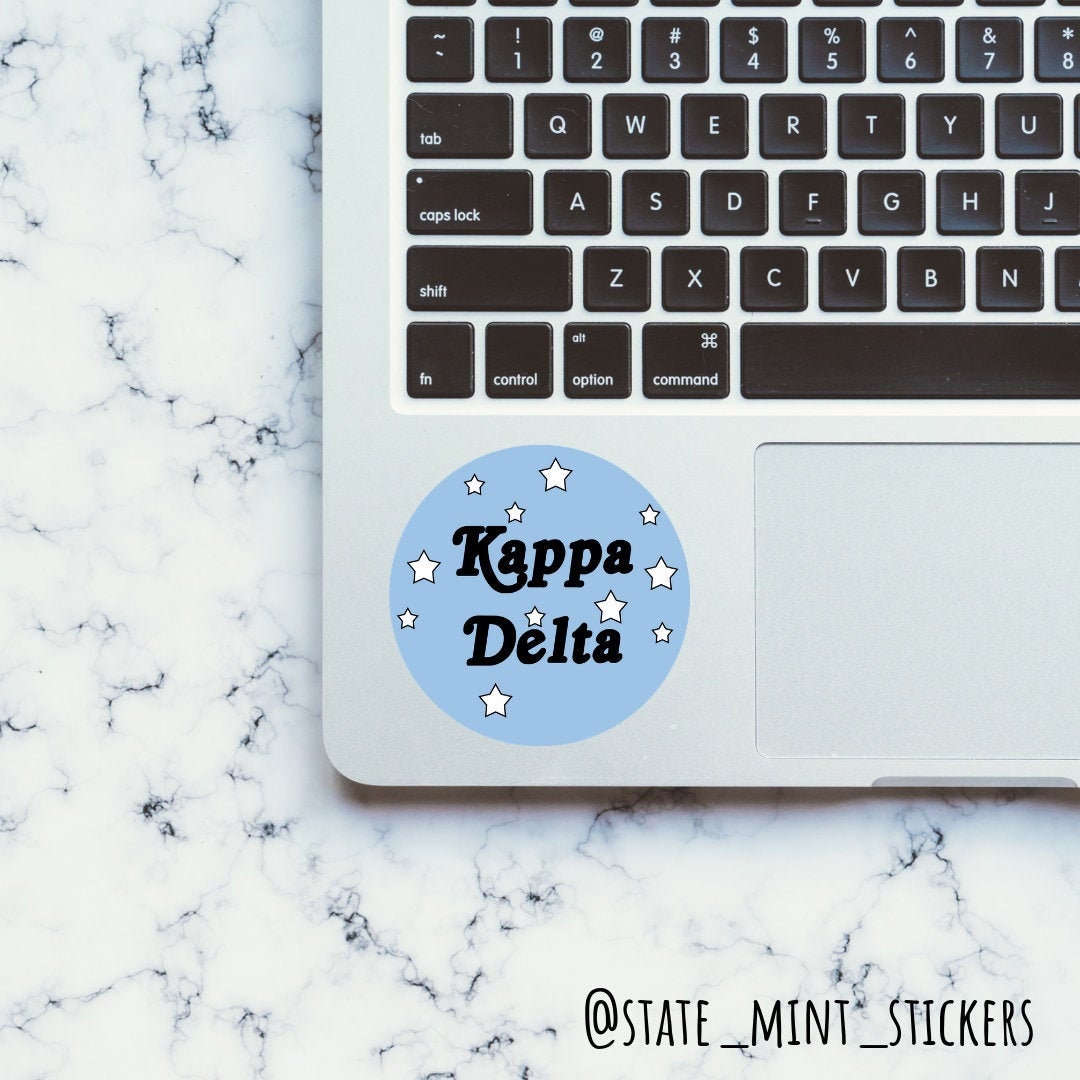 Kappa Delta Sorority Blue Stars Sticker / Decal for Car, Laptop, Water Bottle, Mug and More