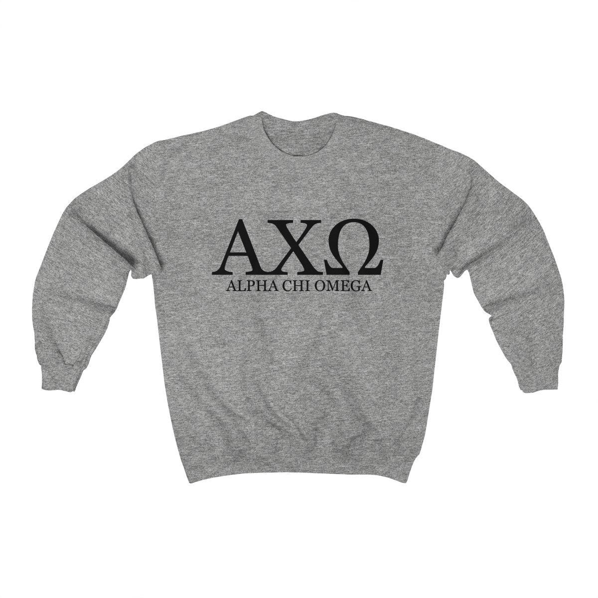 Alpha Chi Omega Sweatshirt | AXO Alpha Chi Sorority | Glidan Unisex Crewneck Sweatshirt | Greek Letters