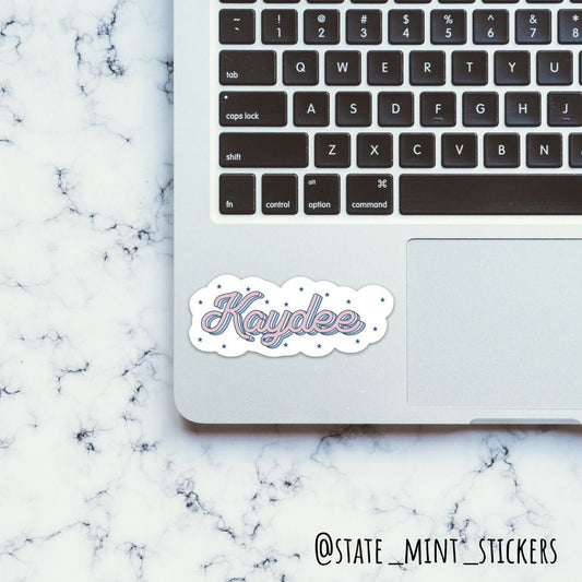 Kappa Delta Sorority Kaydee Pastel Stars Sticker / Decal | 4" | Waterproof, Dishwasher Safe, For Car, Laptop, Cooler, Water Bottle