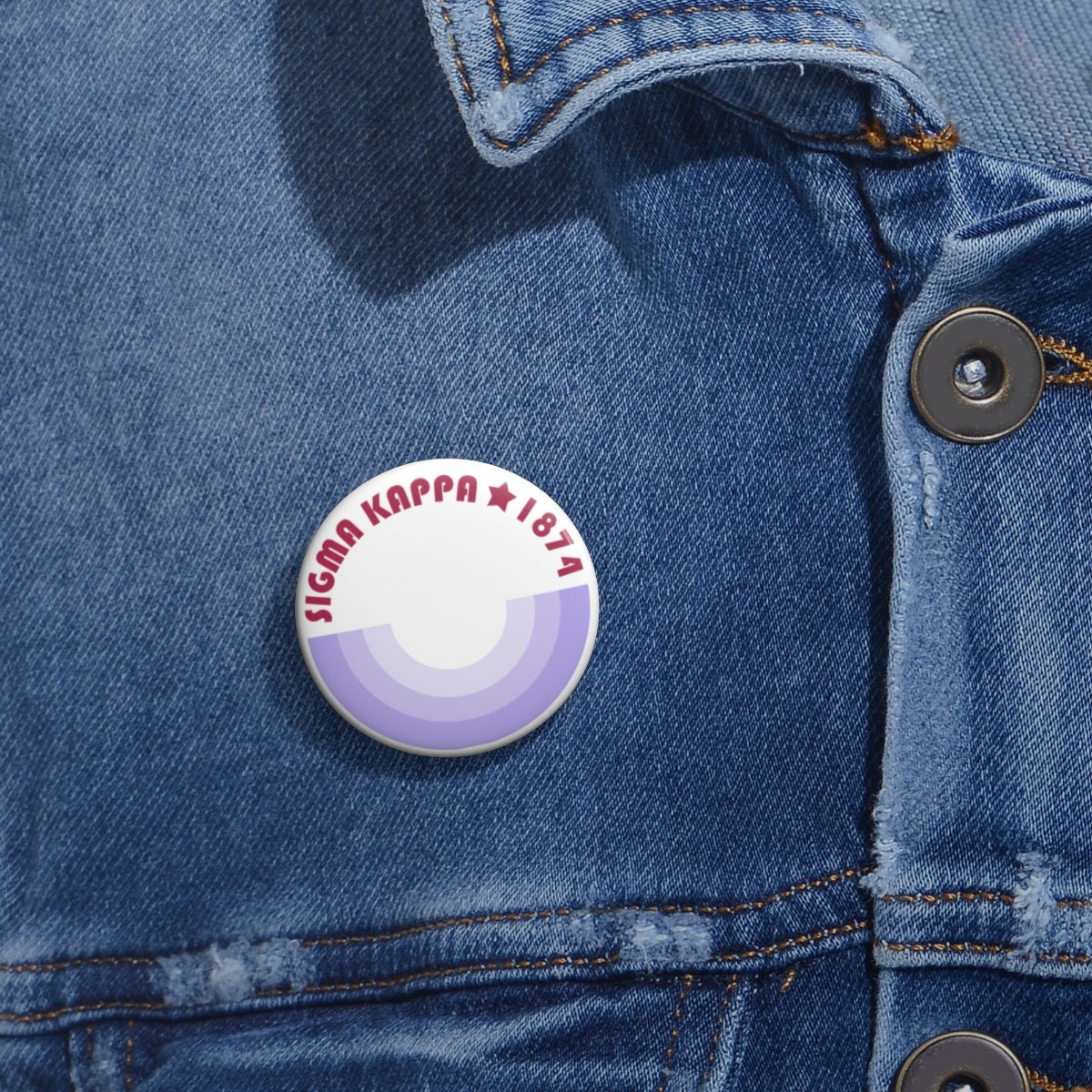 Copy of Sigma Kappa 1874 Lavender & Maroon Sorority Pin Buttons