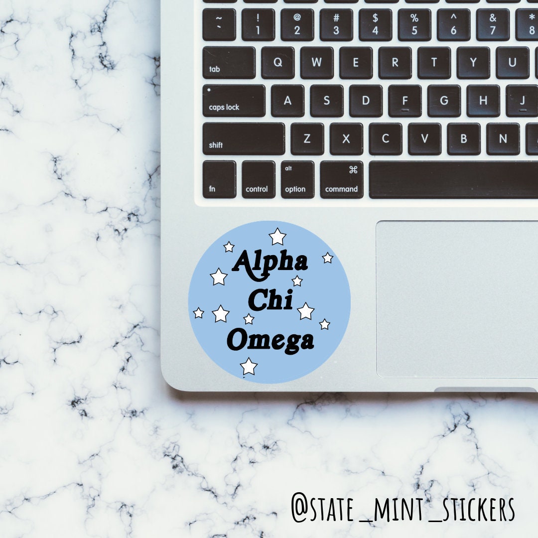 Alpha Chi Omega Sorority Stars Letters Sticker