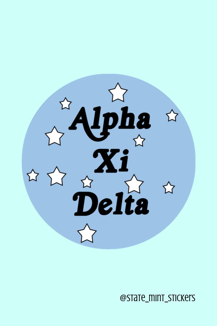 Alpha Xi Delta Sorority Watercolor Sticker / Decal | 3.5" Wide | Official Licensed Product