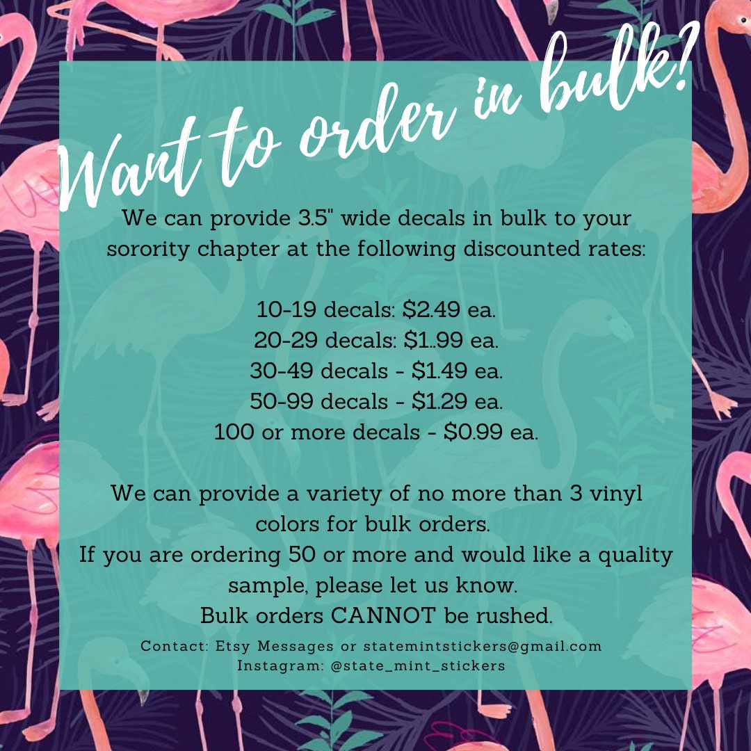 Alpha Gamma Delta Sorority Vinyl Transfer Decal / Sticker | Waterproof for Car, Laptop, Water Bottle, Cooler, Cup, Mug, Planner