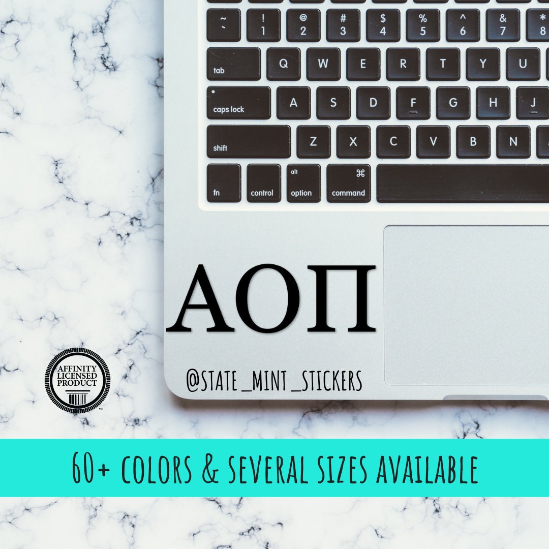 Alpha Omicron Pi Sorority Vinyl Transfer Decal / Sticker | Waterproof for Car, Laptop, Water Bottle, Cooler