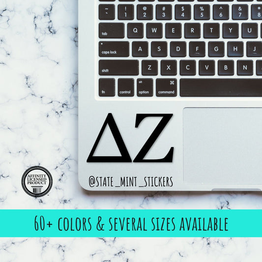 Delta Zeta Sorority Vinyl Transfer Decal / Sticker | Waterproof for Car, Laptop, Water Bottle, Cooler
