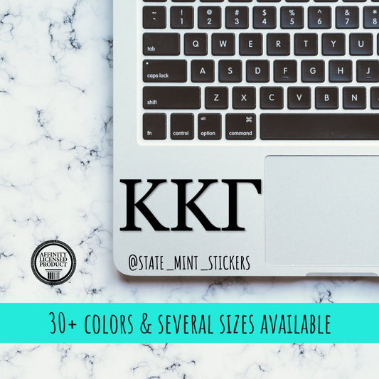 Kappa Kappa Gamma Sorority Vinyl Transfer Decal / Sticker | Waterproof for Car, Laptop, Water Bottle, Cooler