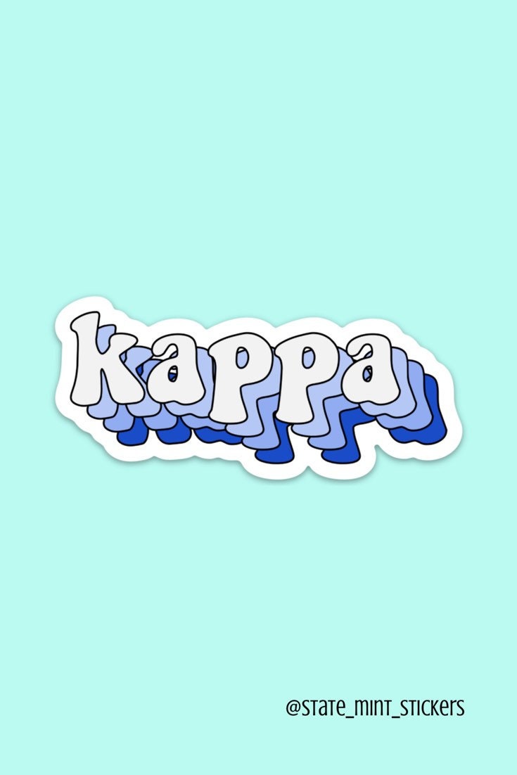Kappa Kappa Gamma Sorority Groovy Blue Decal / Sticker