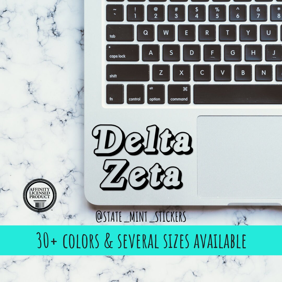 Delta Zeta Sorority Vinyl Transfer Decal / Sticker | Waterproof for Car, Laptop, Water Bottle, Cooler