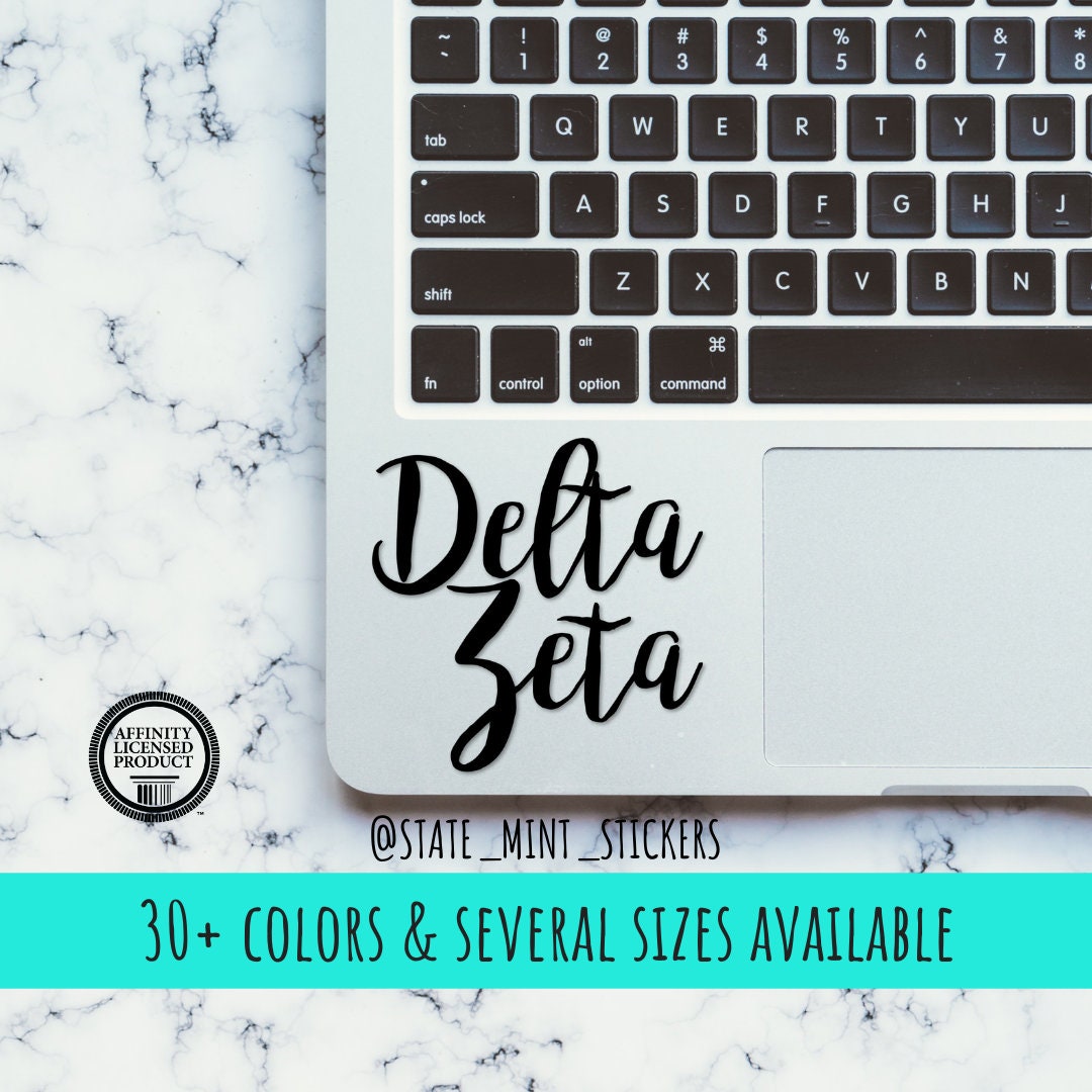 Delta Zeta Sorority Vinyl Transfer Decal / Sticker | Waterproof for Car, Laptop, Water Bottle, Cooler