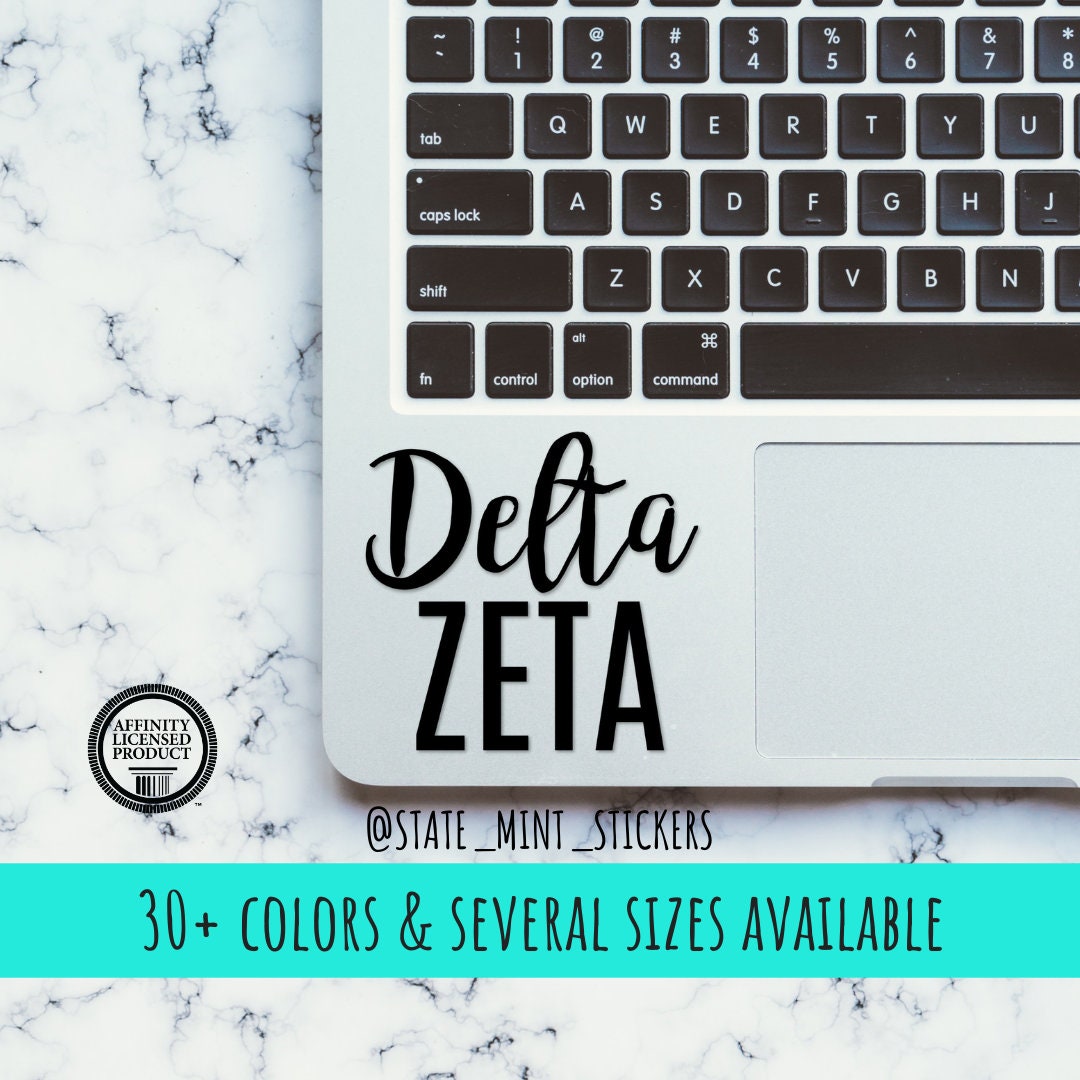 Delta Zeta Sorority Vinyl Transfer Decal / Sticker | Waterproof for Car, Laptop, Water Bottle, Cooler