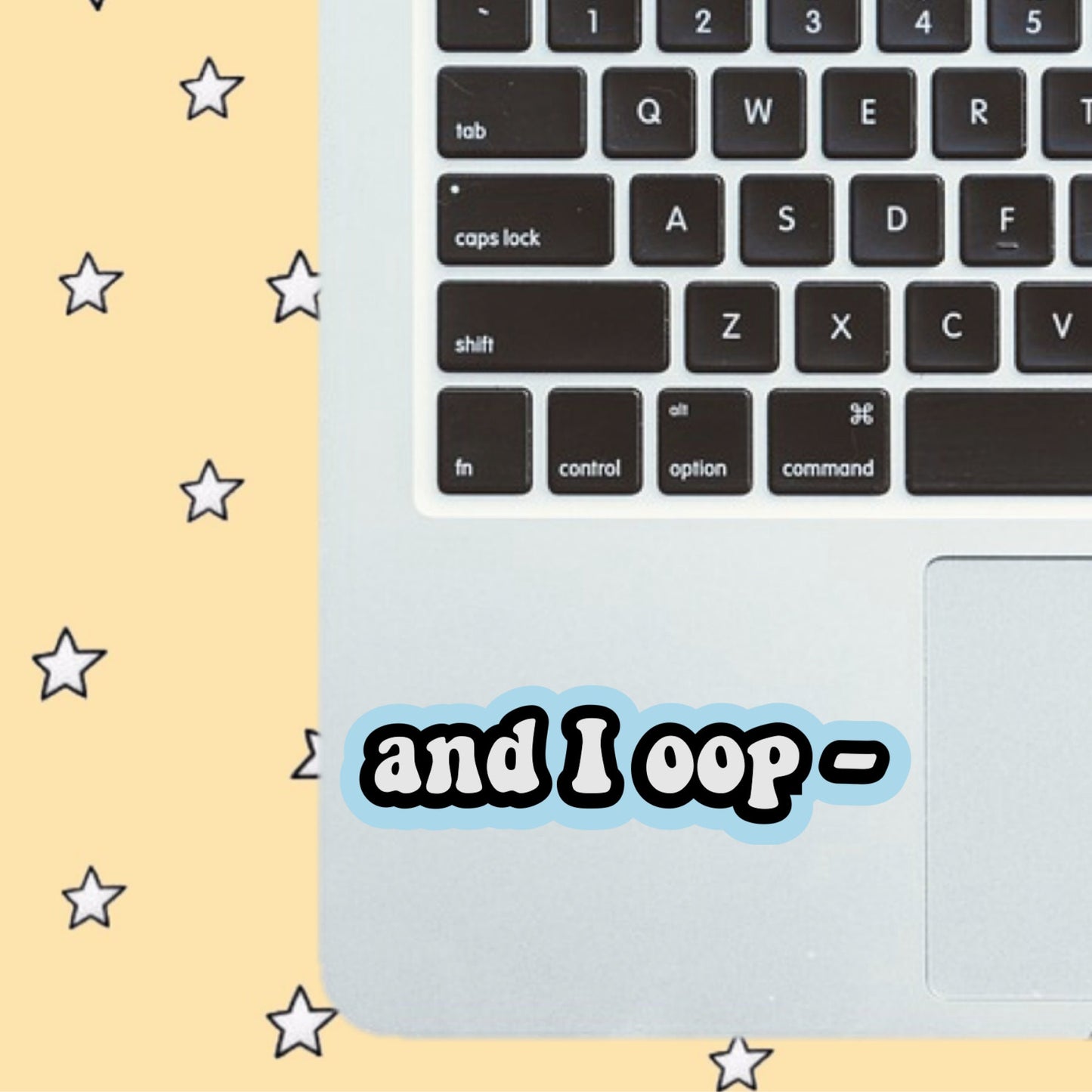 and I oop vsco girl 4" wide sticker | waterproof, dishwasher safe, outdoor vinyl, laptop, computer, car, window, yeti cooler, water bottle