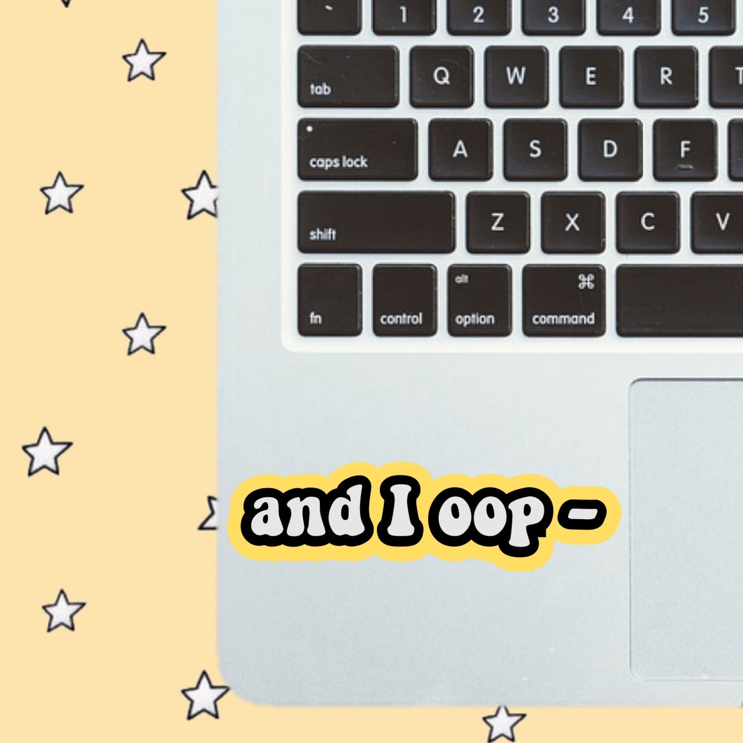 and I oop vsco girl 4" wide sticker | waterproof, dishwasher safe, outdoor vinyl, laptop, computer, car, window, yeti cooler, water bottle