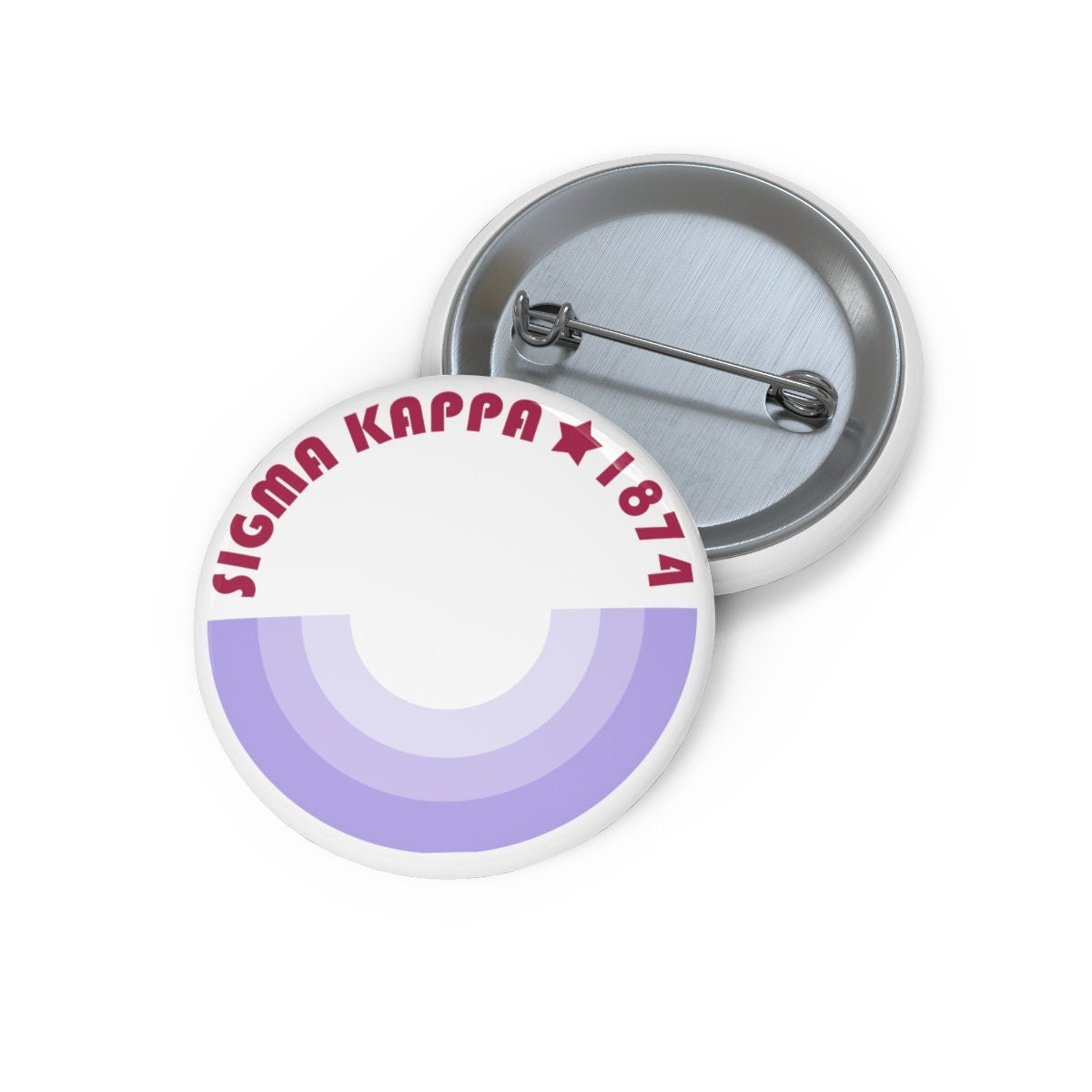 Copy of Sigma Kappa 1874 Lavender & Maroon Sorority Pin Buttons