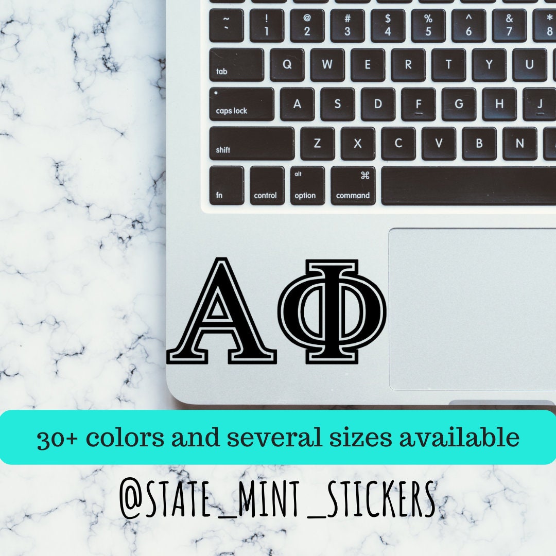 Alpha Phi Sorority Vinyl Transfer Decal / Sticker | Waterproof for Car, Laptop, Water Bottle, Cooler
