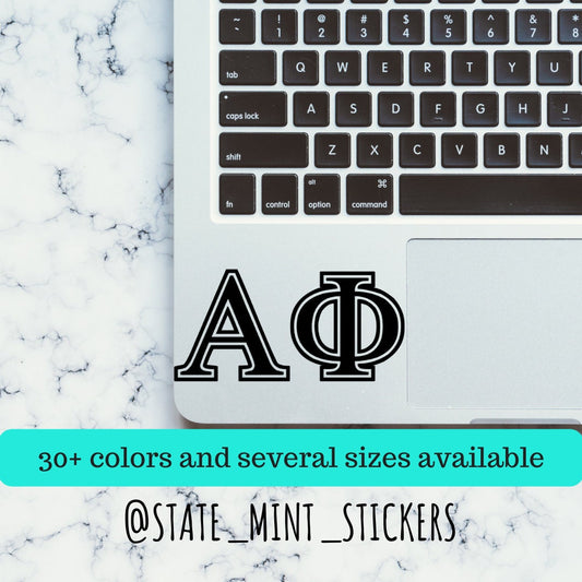 Alpha Phi Sorority Vinyl Transfer Decal / Sticker | Waterproof for Car, Laptop, Water Bottle, Cooler