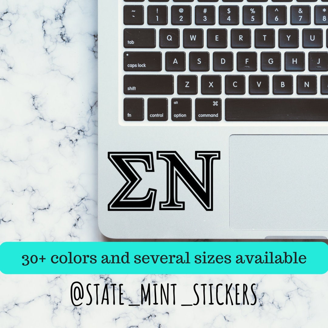 Sigma Nu Fraternity Vinyl Transfer Decal / Sticker | Waterproof for Car, Laptop, Water Bottle, Cooler laptop sticker car decal