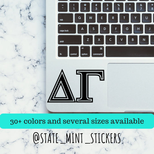Delta Gamma Sorority Vinyl Transfer Decal / Sticker | Waterproof for Car, Laptop, Water Bottle, Cooler
