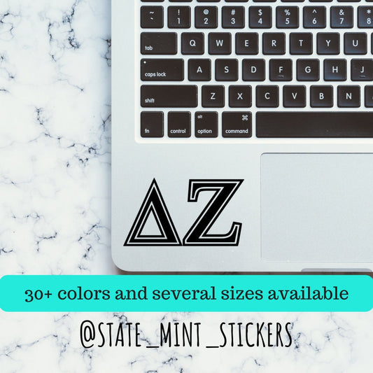 Delta Zeta Sorority Vinyl Transfer Decal / Sticker | Waterproof for Car, Laptop, Water Bottle, Cooler