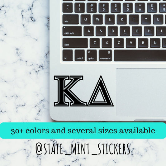 Kappa Delta Sorority Vinyl Transfer Decal / Sticker | Waterproof for Car, Laptop, Water Bottle, Cooler