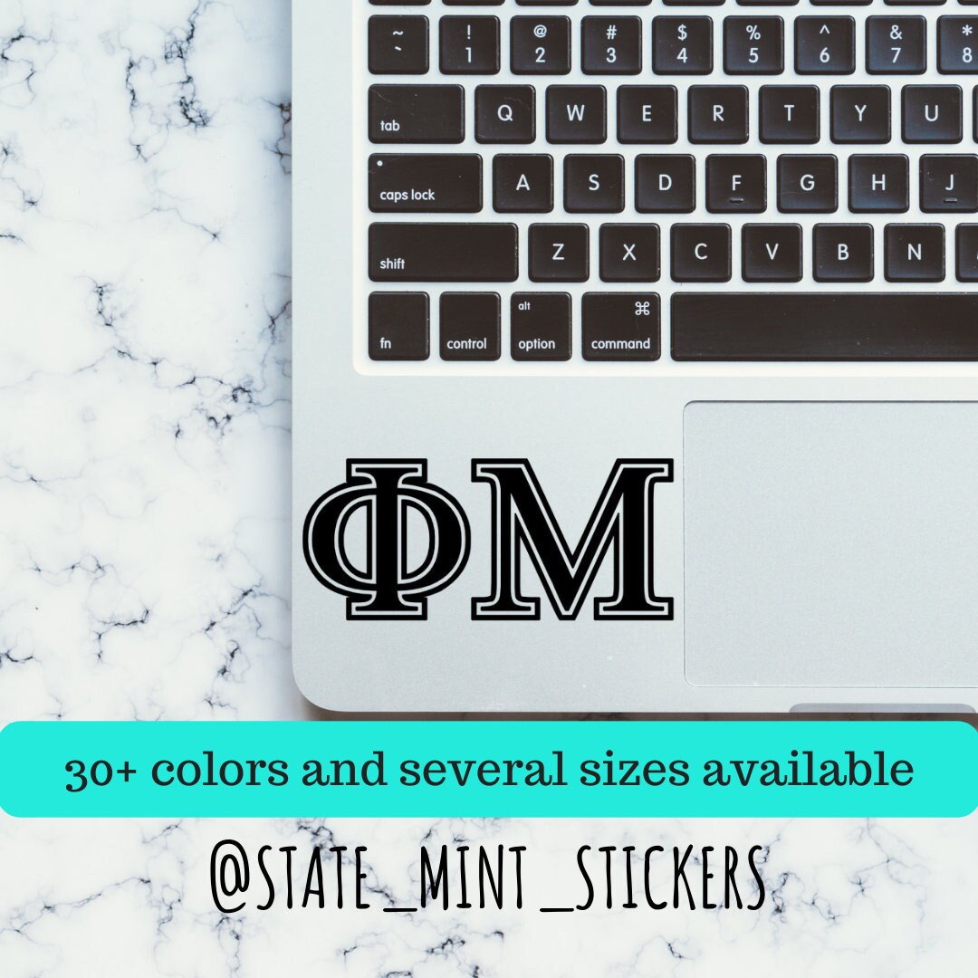 Phi Mu Sorority Vinyl Transfer Decal / Sticker | Waterproof for Car, Laptop, Water Bottle, Cooler