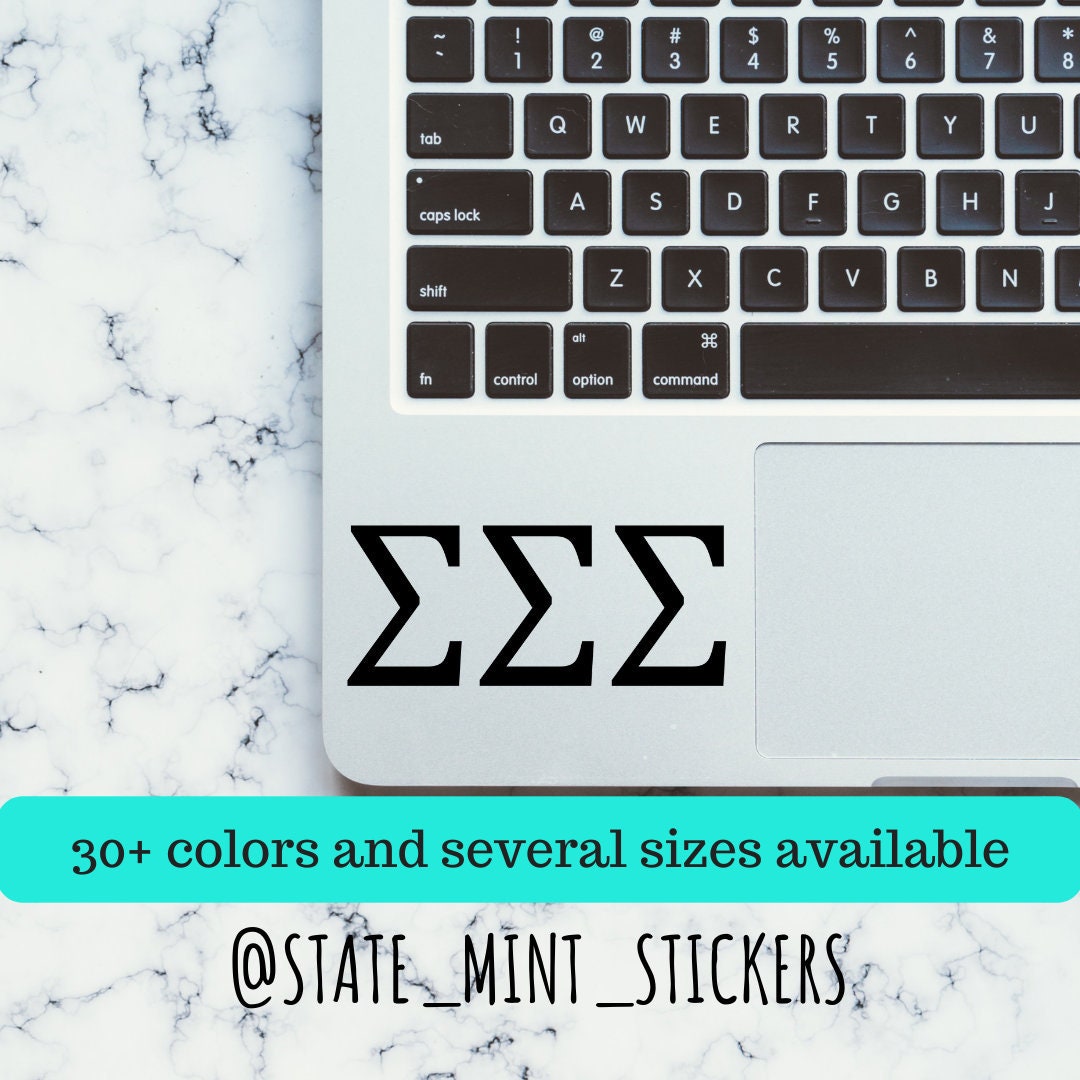 Sigma Sigma Sigma Tri Sigma Sorority Vinyl Transfer Decal / Sticker | Waterproof laptop sticker car decal