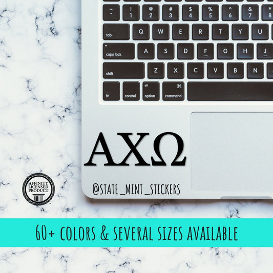 Alpha Chi Omega Sorority Vinyl Transfer Decal / Sticker | Waterproof for Car, Laptop, Water Bottle, Cooler