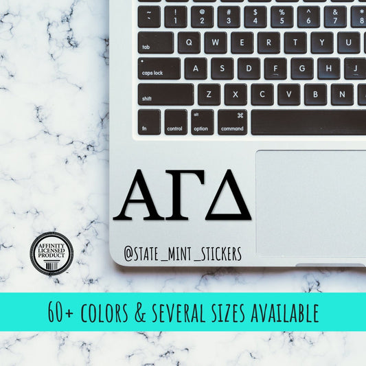 Alpha Gamma Delta Sorority Vinyl Transfer Decal / Sticker | Waterproof for Car, Laptop, Water Bottle, Cooler