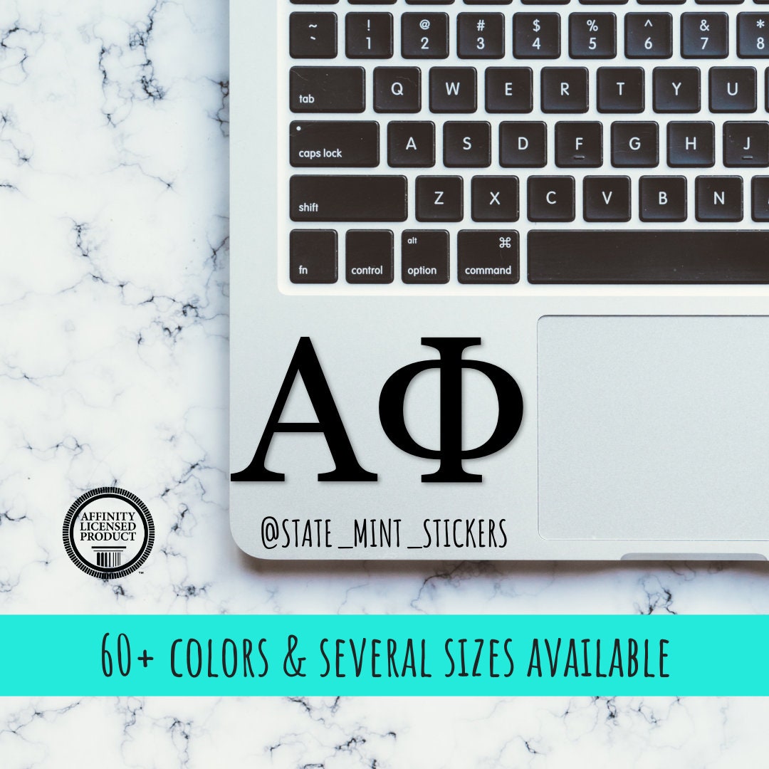 Alpha Phi Sorority Vinyl Transfer Decal / Sticker | Waterproof for Car, Laptop, Water Bottle, Cooler
