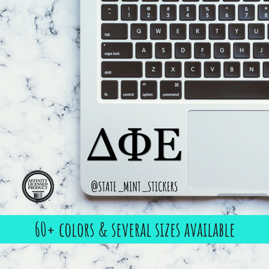 Delta Phi Epsilon Sorority Vinyl Transfer Decal / Sticker | Waterproof for Car, Laptop, Water Bottle, Cooler