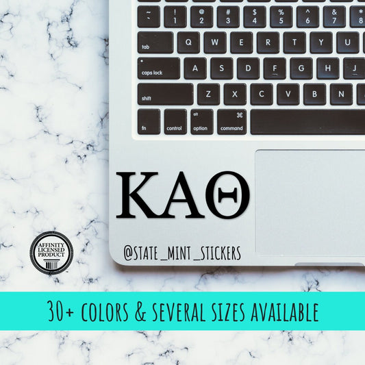 Kappa Alpha Theta Sorority Vinyl Transfer Decal / Sticker | Waterproof for Car, Laptop, Water Bottle, Cooler