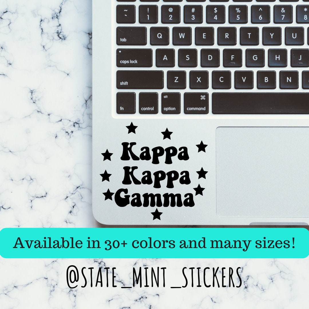 Kappa Kappa Gamma Stars Sorority Vinyl Transfer Decal / Sticker | Waterproof for Car, Laptop, Water Bottle, Cooler