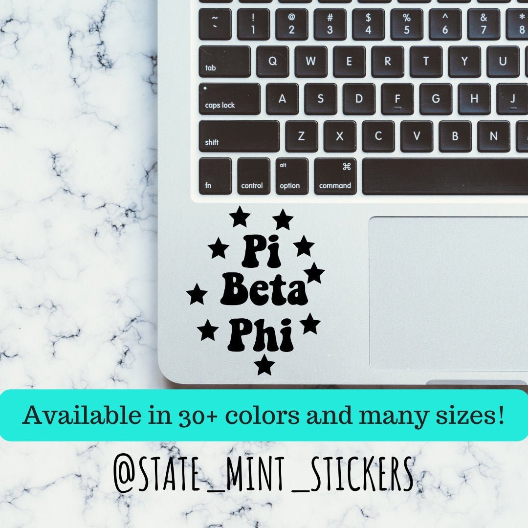 Pi Beta Phi Sorority Stars Vinyl Transfer Decal / Sticker | Waterproof for Car, Laptop, Water Bottle, Cooler, laptop sticker car decal