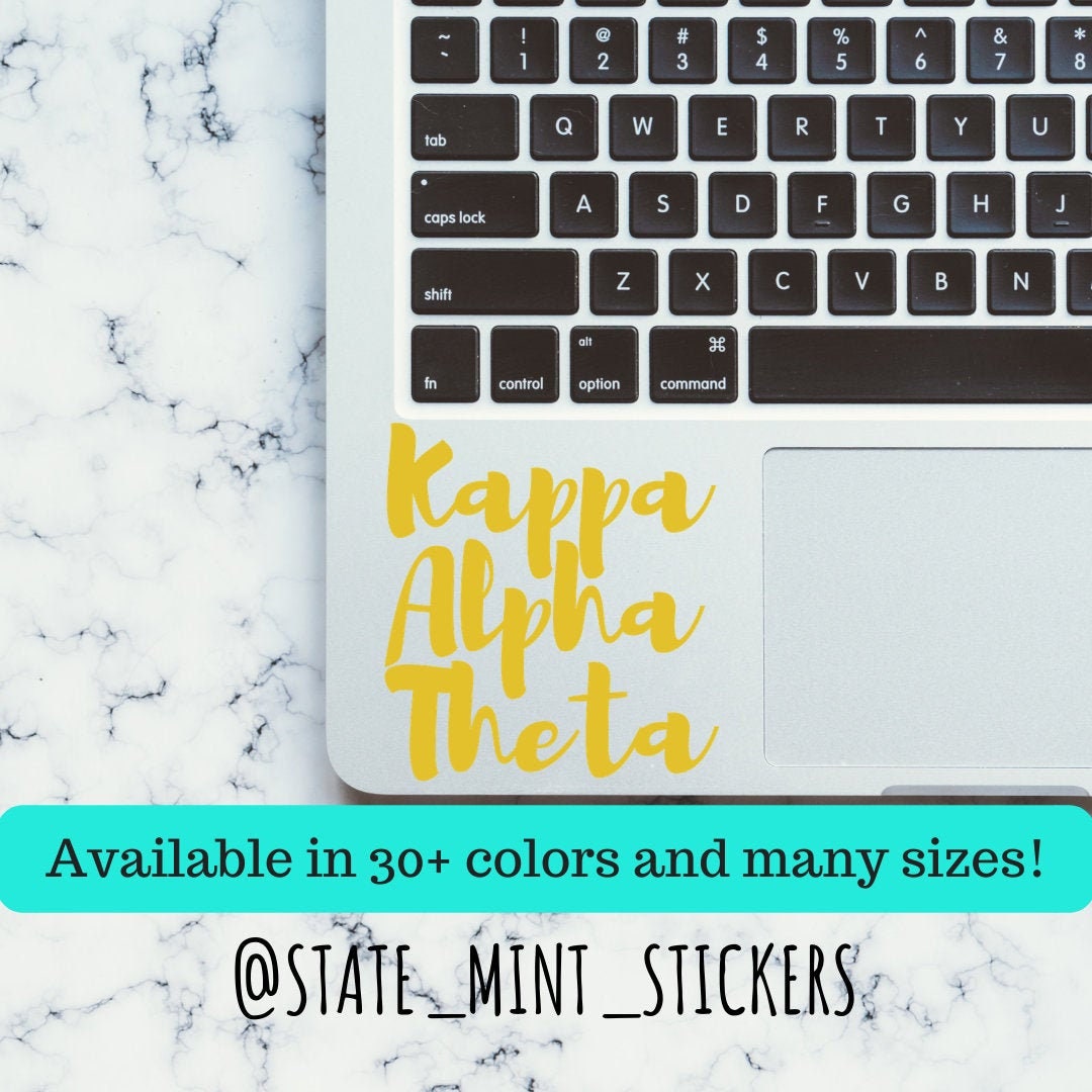 Kappa Alpha Theta Sorority Vinyl Transfer Decal / Sticker | Waterproof for Car, Laptop, Water Bottle, Cooler, Cup, Mug, Planner