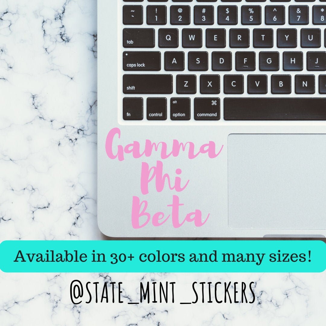 Gamma Phi Beta Sorority Vinyl Transfer Decal / Sticker | Waterproof for Car, Laptop, Water Bottle, Cooler