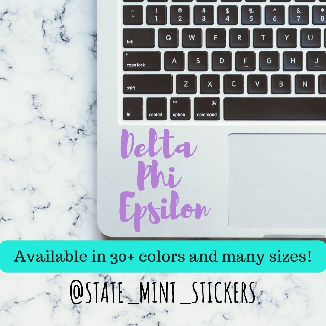 Delta Phi Epsilon Sorority Vinyl Transfer Decal / Sticker | Waterproof for Car, Laptop, Water Bottle, Cooler