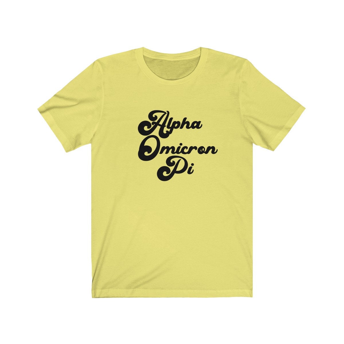 Alpha Omicron Pi Vintage Tee | Bella + Canvas Unisex Jersey Short Sleeve Tee