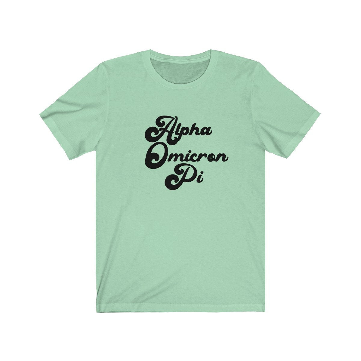 Alpha Omicron Pi Vintage Tee | Bella + Canvas Unisex Jersey Short Sleeve Tee
