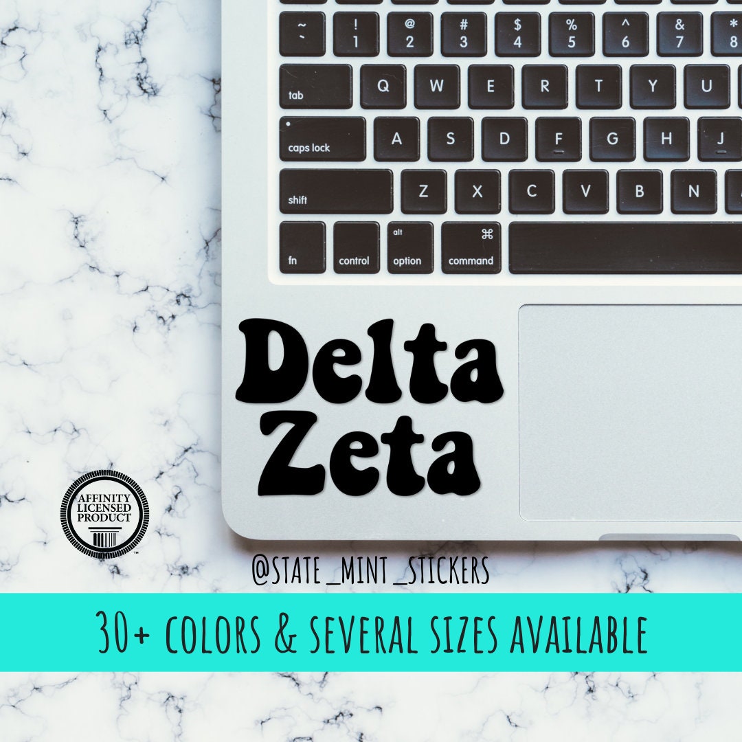 Delta Zeta Sorority Vinyl Transfer Decal / Sticker | Waterproof for Car, Laptop, Water Bottle, Cooler
